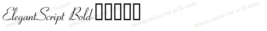ElegantScript Bold字体转换